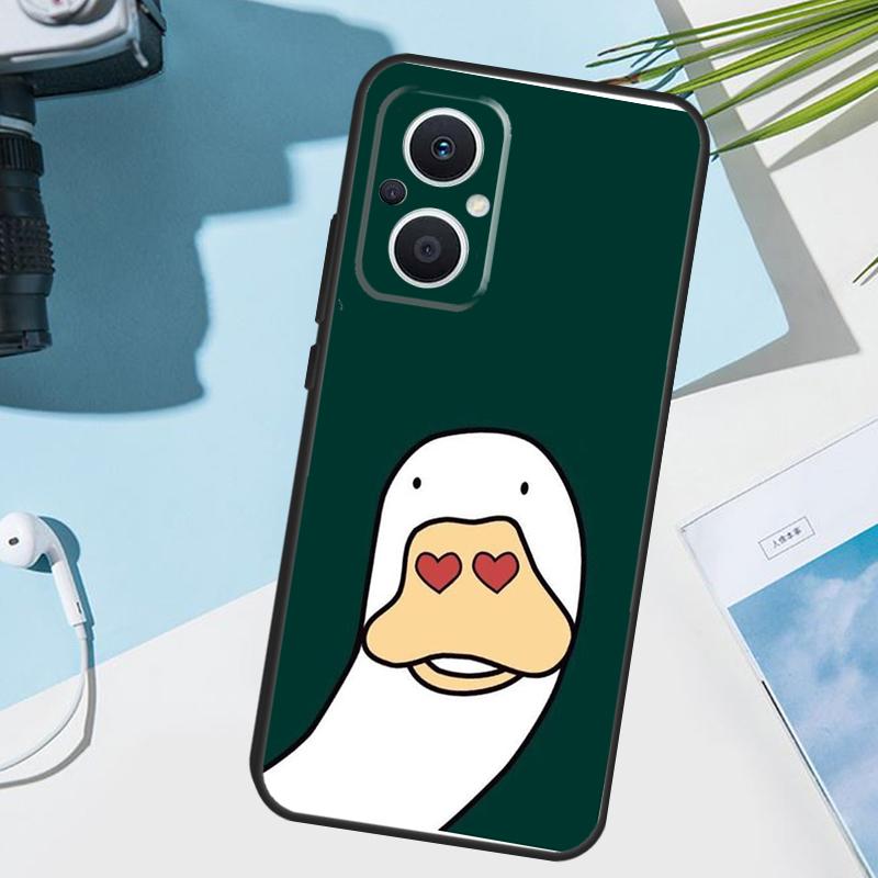 Cartoon Cute Animal Duck Case For OPPO Reno 13 13F 12 11 F 8T 7 8 10 Pro OPPO Find X8 X6 X3 Pro X5 Lite Cover Funda