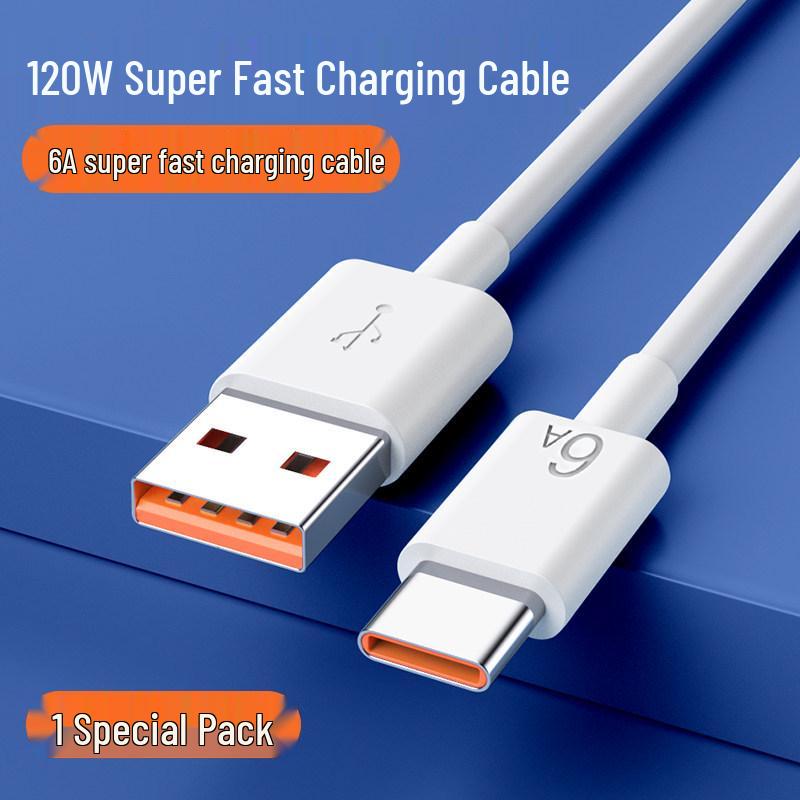 Type-C Charging Cable for Huawei, Supports 66W Super Fast Charge and 120W Flash Charge for Mobile Phones.