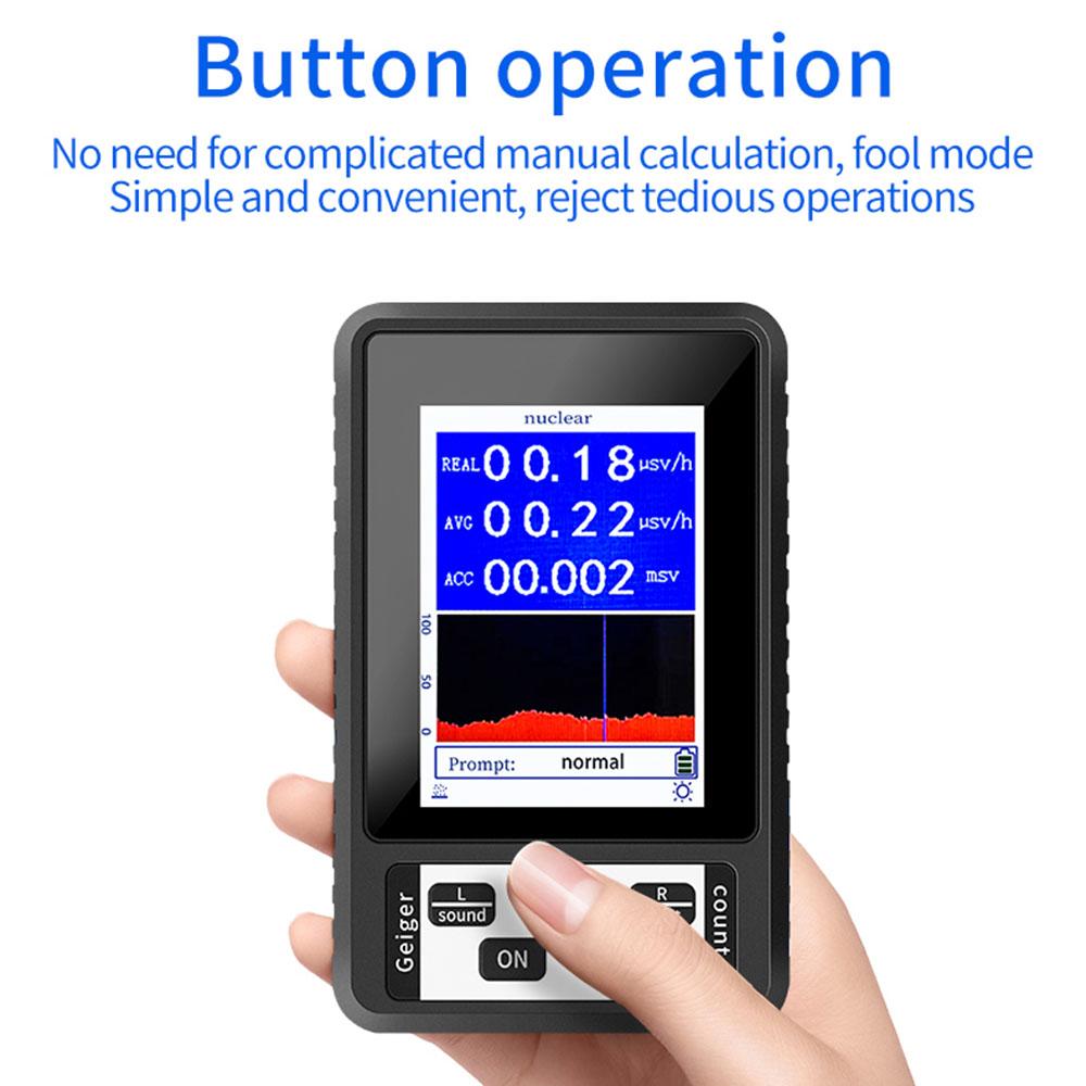 Portable Nuclear Radiation Detector Handheld Personals Geiger Counter X-rays Detecting Tool Practical Household Radioactive Tester