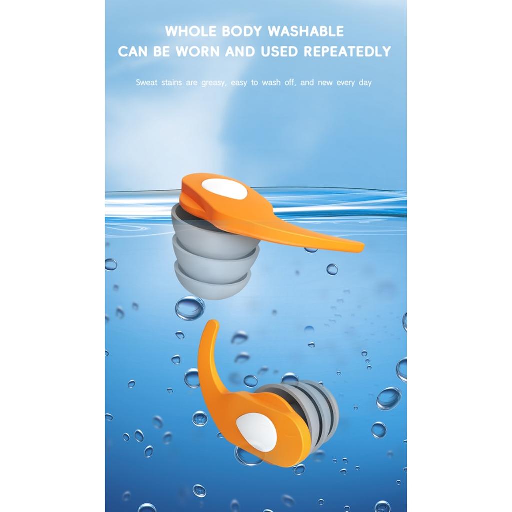 1 Pair Ear Plugs Soft Silicone Noise Reducing Reusable Earplugs For Sleeping Work Studying Travel Concert Snoring