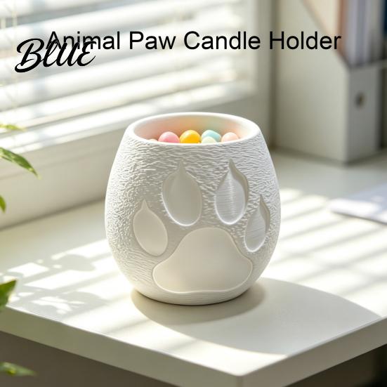 Bathroom Candle Holder 3D Printed Dog Paw Holder Puppy Claw Tealight Cup for Dining Table Centerpiece Pet Lover Gifts