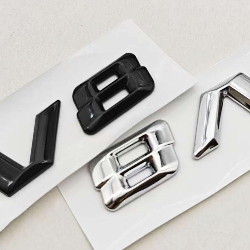 3D ABS Chrome Letters Car Fender Badge Sticker V8 Emblem Logo For Mercedes QPKDK5 Maybach S600 W222 S500 W140 CL600 M275 CLS63