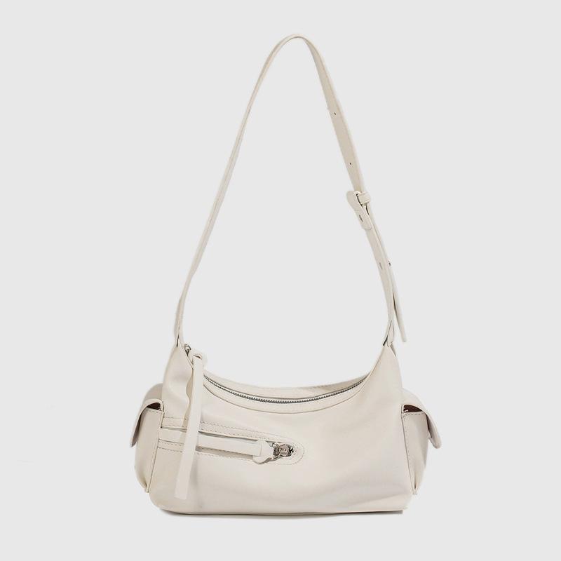 2025 Single Shoulder Retro Textured Handheld Bag for Women - Cool Spicy Girl Motorcycle Design