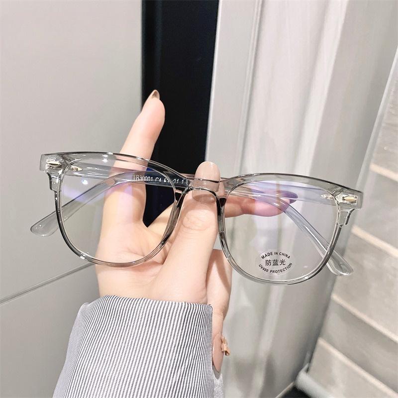 5PCS New Anti-blue Light and Anti-radiation Computer Retro Fashion Korean Style Unisex Transparent Lens Glasses