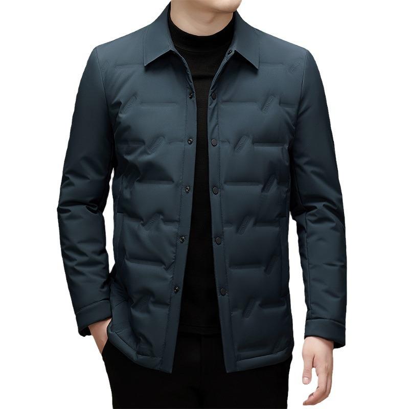 Herbst Neue Herren Revers Trendige Daunenjacke Kältefest und Warme Daunenjacke