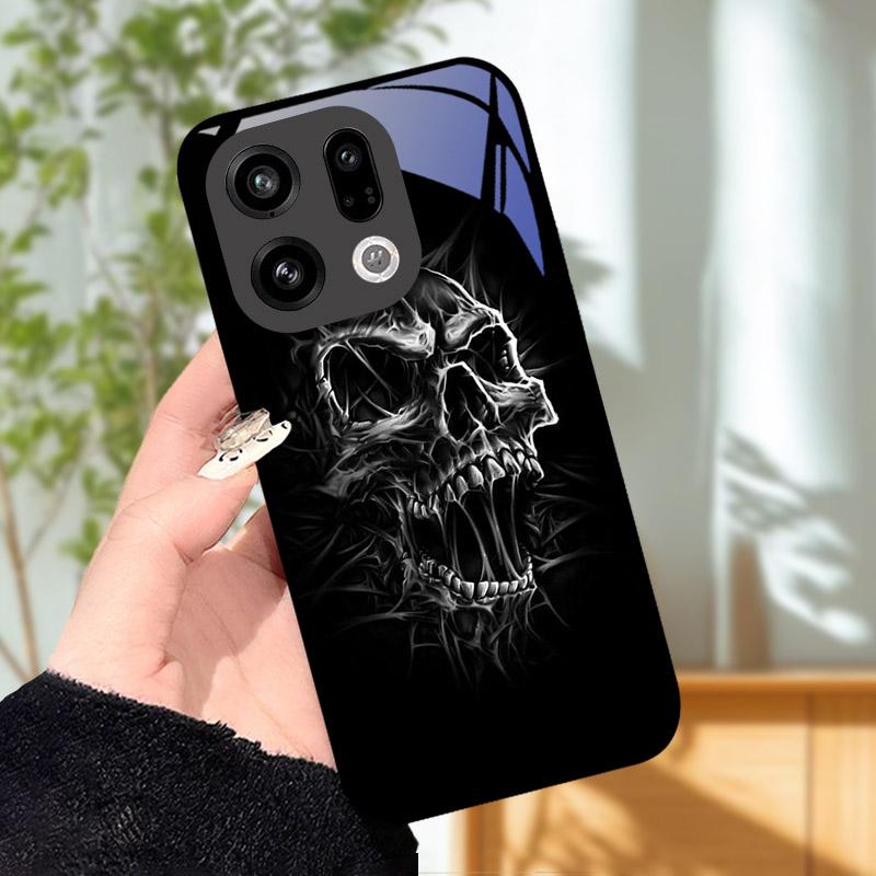 Handyhülle für OPPO Find X9 Pro FindX9 FindX8 X8Pro Kameraschutz Gehärtetes Glas Rückseite Stoßfest Hartes PC-Gehäuse Fundas Shell