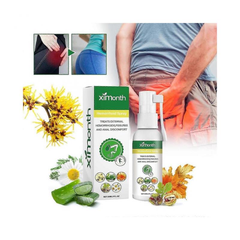 Ximonth Hemorrhoid Spray Relieves Swelling and Pain Relieves Itching and Itching Hemorrhoid Care Eliminates the Anal Relief Spray