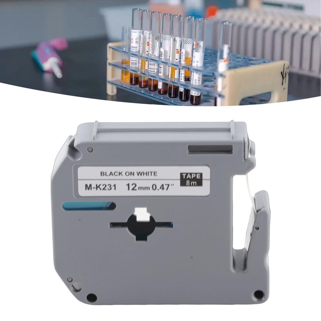 Etiket Şeridi Yedek Siyah Beyaz 23ft Uzunluk Net Baskı Etiket Yazıcı Şeridi LM210D 420 LM500TS İçin