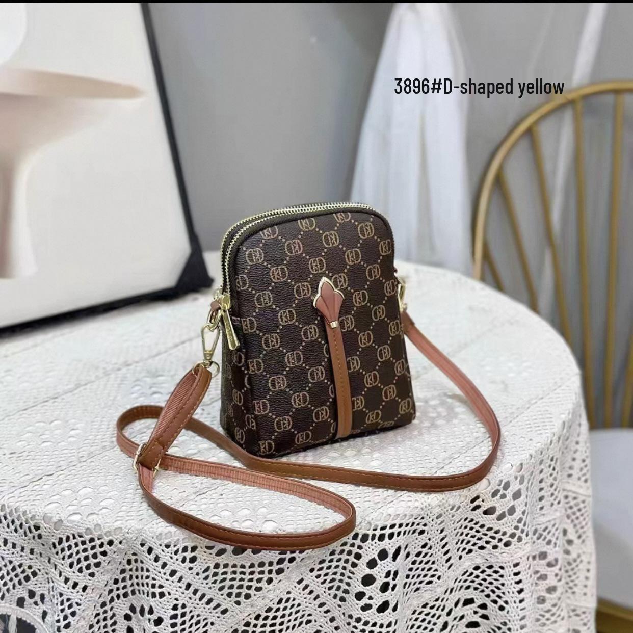 

Women s 2025 Fashion Phone Bag: Textured Print Crossbody & Shoulder Handbag