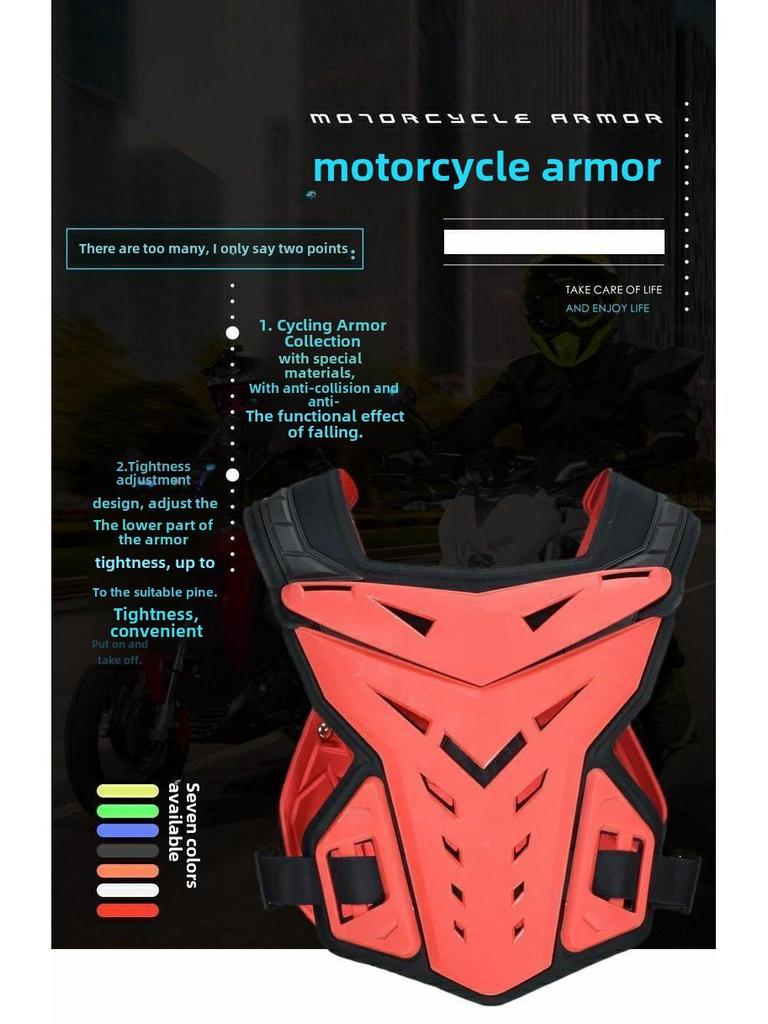 All-Season Off-Road Motorcycle Armor Jacket - Rider Chest Protection and Racing Anti-Fall Gear