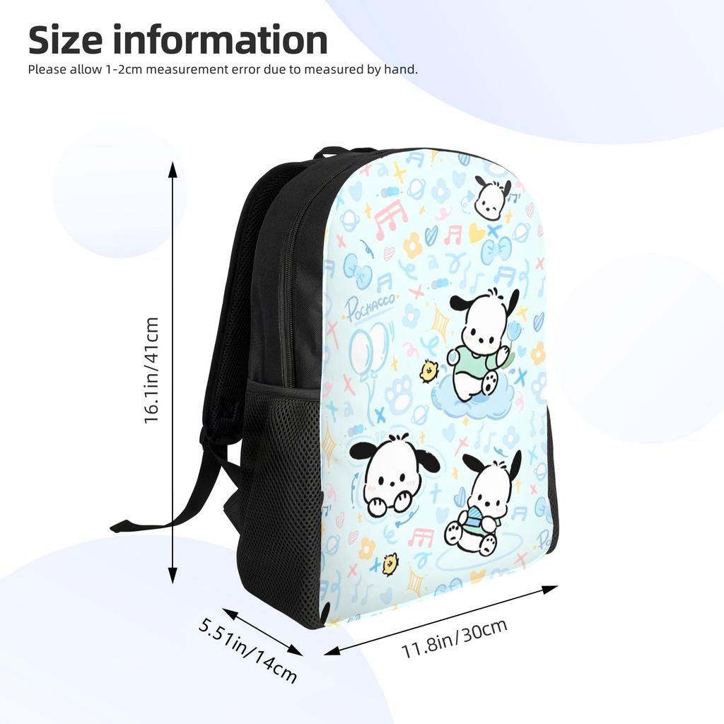 3D Print P-Pochaccoes Backpacks for Boys Girls Dog Cartoon School College Travel Bags Women Men Bookbag Fits 15 Inch Laptop