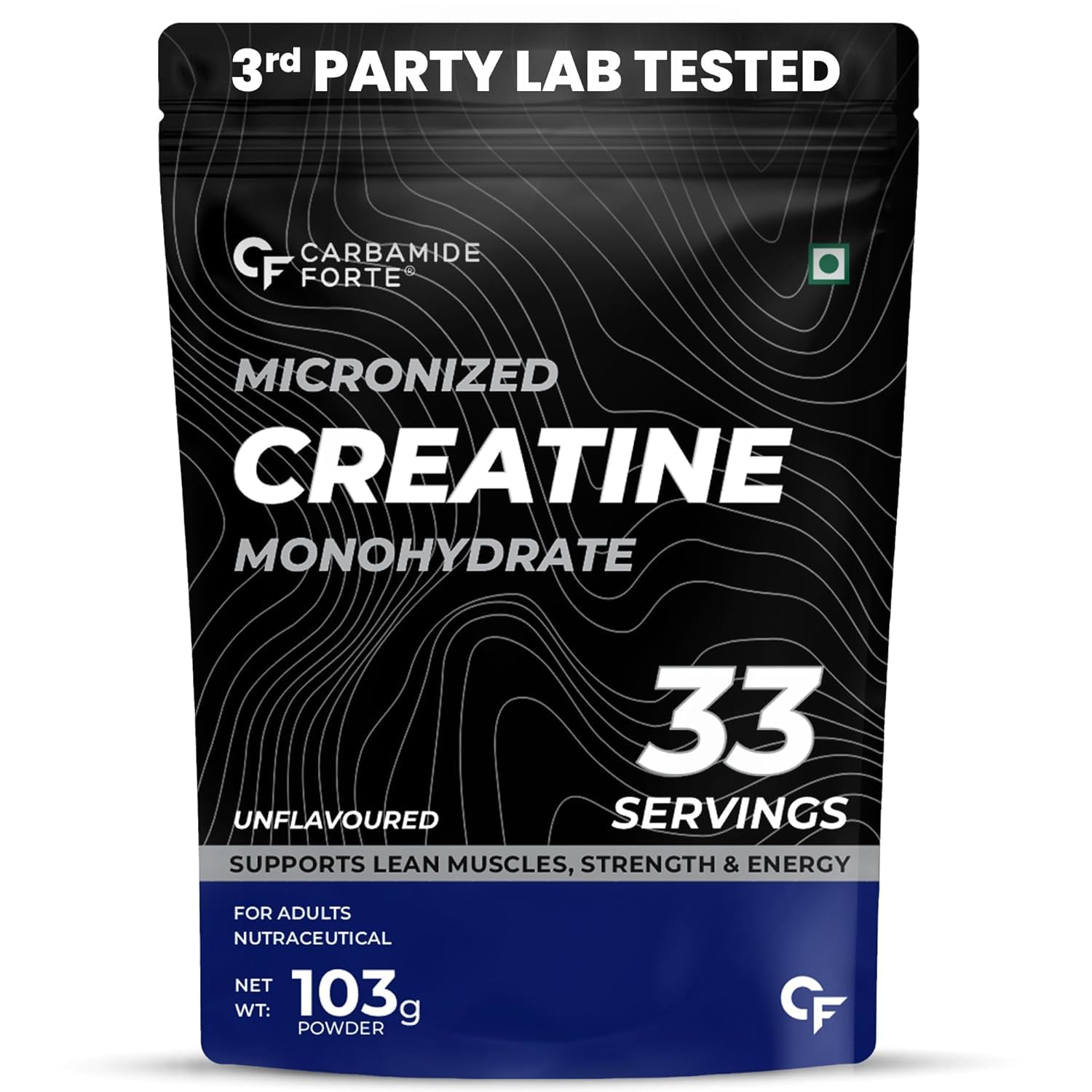 

Carbamide Forte Micronized Creatine Monohydrate Powder 103g 33 Servings Lean Muscle Strength Energy