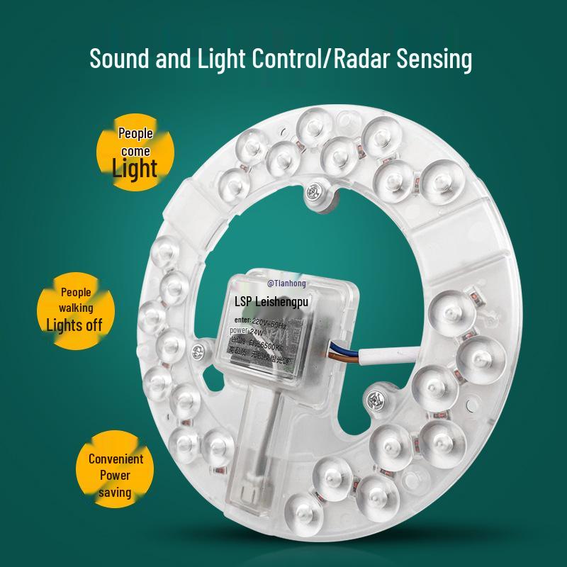 Voice-Activated Corridor Sensor Light for Hallway, Stairs, or Garage with Human Body Radar Detection
