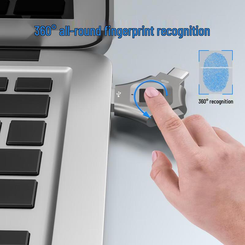 OLOEY 3-in-1 Fingerprint Encrypted USB Drive