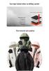 Unisex Warm Windproof Waterproof Cotton Coat with Detachable Hood - Outdoor Sports Jacket