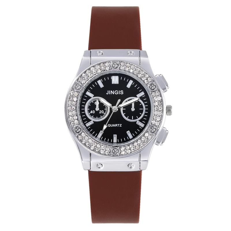 New Women Watches Fashion Silicone Quartz Watch All-Match Men's and Women's Same Diamond Watch Neutral Watch Alloy Student Watch