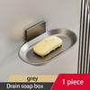 Bathroom Space Aluminum Soap Box Without Punching With Drain Tray Wall Soap Storage Box Wall Hang Soap Rack