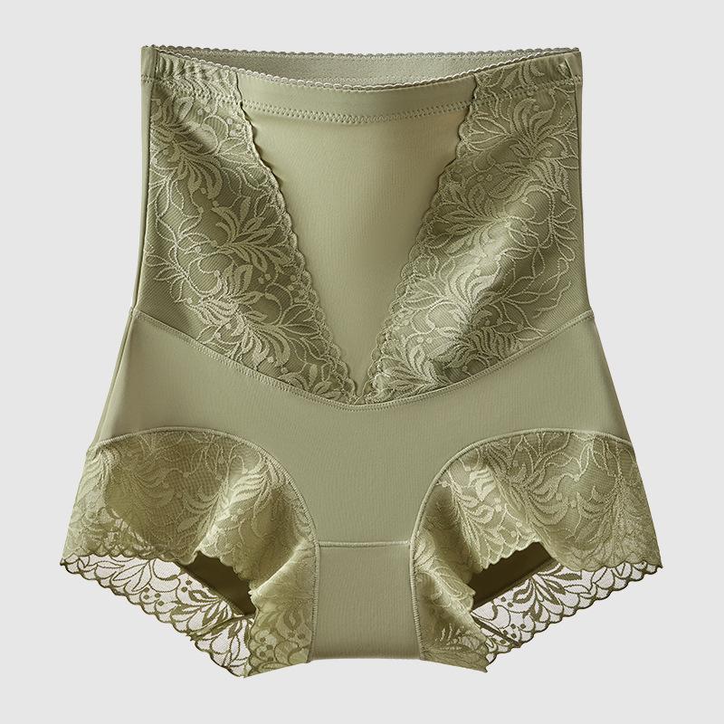 Big Size Ladies Spring and Summer New Lace Waist Shaping Hip High Waist Belly Triangle Briefs