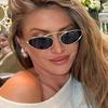 2024 Trendy Metal Cat-Eye Sunglasses for Women - European & American Street Style