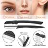 12Pcs Black Eyebrow Trimming Scissors Stainless Steel Tweezers Eyebrow Scraping Eyebrow Comb Razor Eyebrow Clip Makeup Tools Sets
