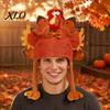 Soft Skin Friendly Holiday Hat Funny Turkey for Adults, Thanksgiving Costume Accessory, Novelty Creative Role Play Knitted Women, Men, Fall