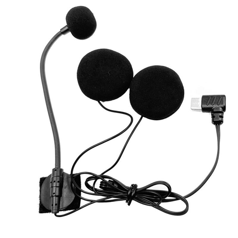 A28G-Type-C Earpiece Microphone Speaker For Motorcycle For Half-Mask Helmets