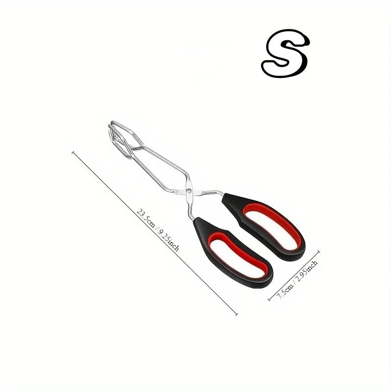 

Barbecue Scissor Tong Non-Slip Grilled Food Bread Tong Metal BBQ Baking Clip with Long Handle Kitchen Cooking Accessories