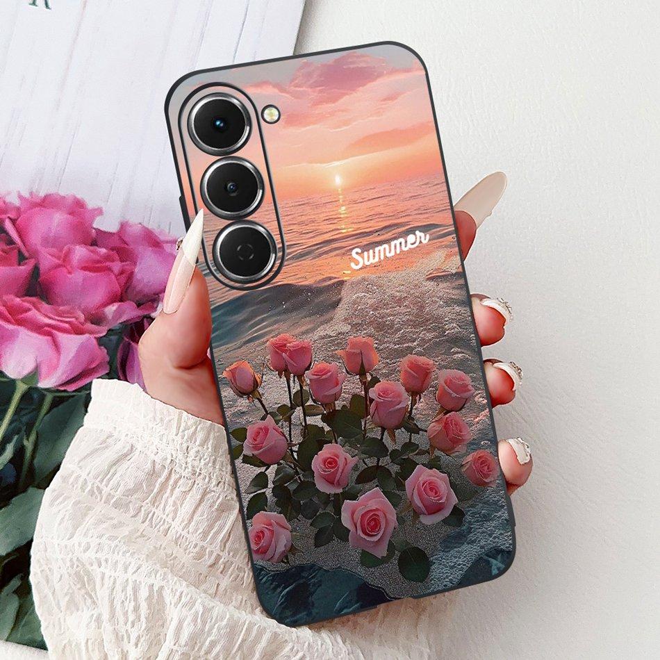 For Tecno Spark 40 Pro / 40 Pro+ Elegant Floral Butterfly Phone Case For Tecno Spark 40Pro Plus KM6 KM7 Soft Silicone TPU Cases