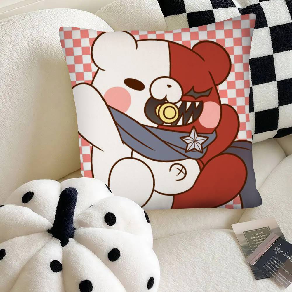 Kawaii Danganronpa Chibi Kuddfodral Mode Fyrkantigt Kuddfodral Sovrum Soffa Rum Ins Dekoration Fritid