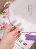 Light Colorful Real Silk Circular Fan Blank Transparent Meticulous Painting Hand-Painted Fan Ancient Style Han Chinese Clothing Props Decals Embroider