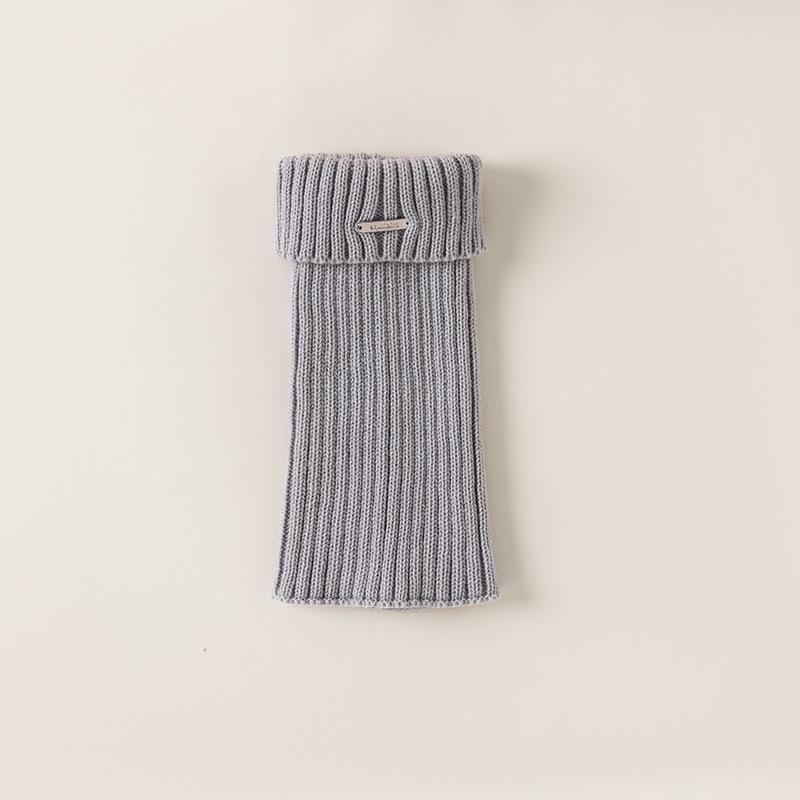 Y2K Harajuku Stil Einfarbige Gestrickte Beinwärmer: Warme lange Socken & Überschuhe für Herbst/Winter