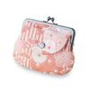 Noren Wallet Clasp Textured Weave Retro Flower (Parent-Child Purse, - Pink)