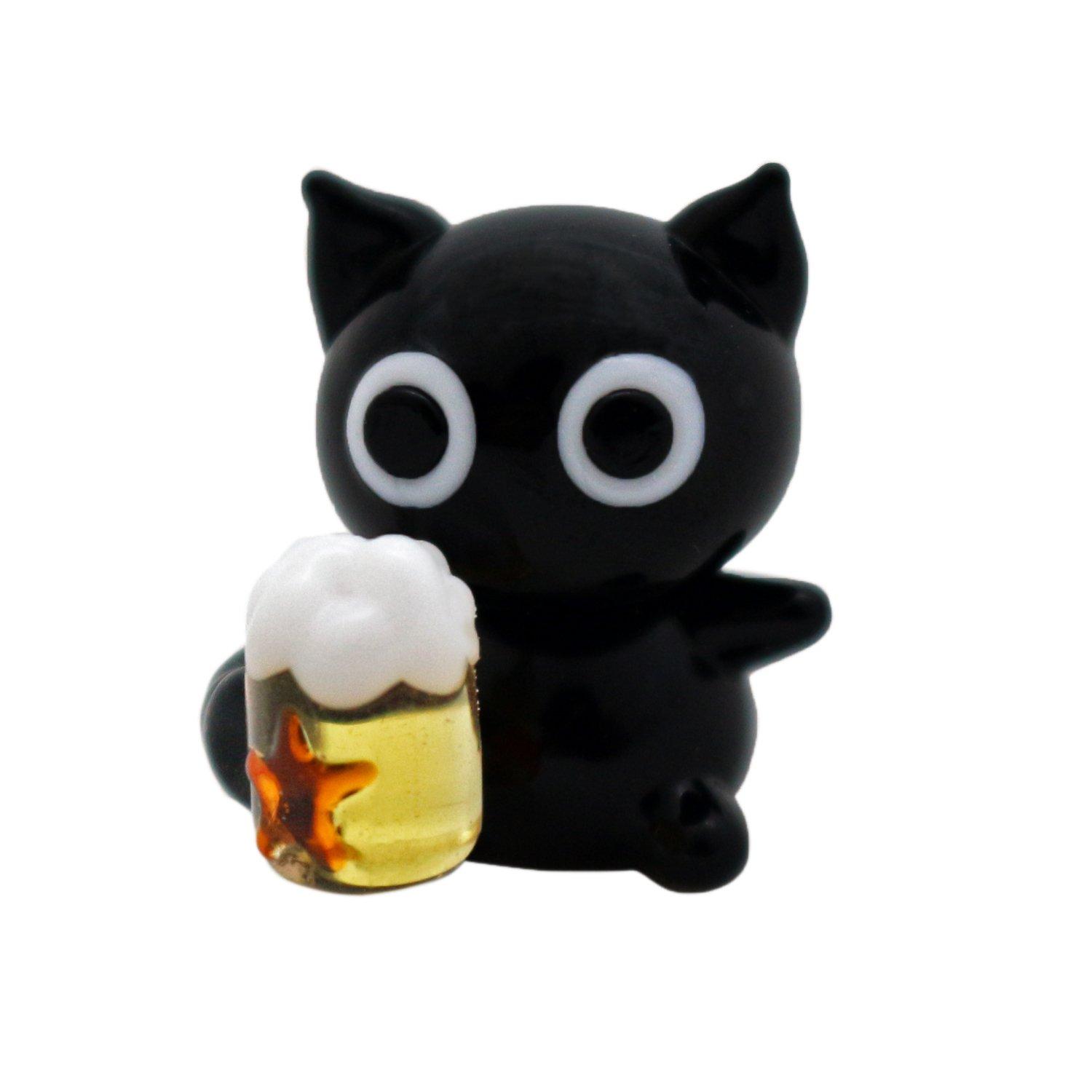 

Four cart cute cat handmade glasswork draft beer cat CYK1275