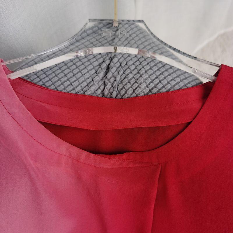 Special Offer Processing 100% Mulberry Silk Plus Size Loose T-shirt Short Sleeve Silk Tops Women's Summer T-shirt Slim Looking