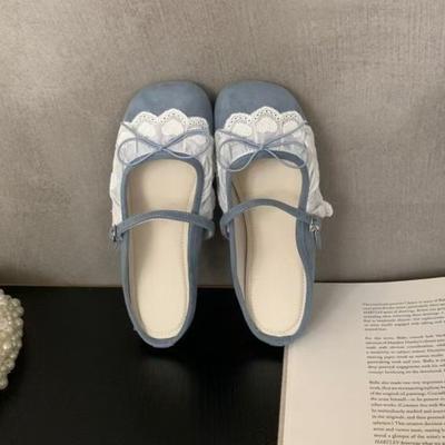 Fashion 2025 Summer New Woman Sandals Fashion Korean Style Soft Sole Anti-slippery Versatile Flowers Sweet Lady Princess Lace Flats