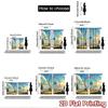 2D Flat Printing 2pcs Curtains Bright Music Carnival Ferris Wheel Digital Printed Polyester Drapes Family Party Use for New Year
