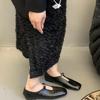 Niche design Mary Jane women's shoes 2025 new autumn Korean version retro square head soft flat brown single shoes
