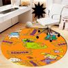 Custom Name Rugrats Printed Round Rug Carpet Chair Rug Area Rug Entryway Doormats,for Office Chair Living Room Bedroom Kitchen Room.