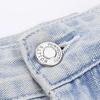 6pcs-Adjustable detachable jeans button Sew free vintage metal button garment button accessory I-button