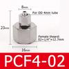 Pneumatic Hose Fittings Quick Screw Connector Copper Nickel Plating PF 6 8 10mm Fast Twist Joint Female Thread 1/8 1/4 3/8 1/2