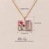 Retro Copper Heart Necklace For Ladies With Dainty Book Charm And Melodic Elements