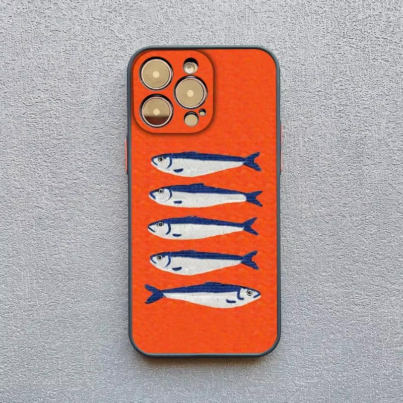 Sardinen Fisch Kunst Handyhülle Für Samsung Galaxy S26 S25 Ultra S24 S23 FE S22 S21 Plus S20 A56 A55 A54 A35 A16 Stoßfeste Hülle