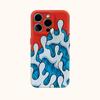 Red Blue Swirl Phone Case for IPhone 17AIR 16E 16 15 14 13 12 11 17 Pro Max Plus Double-layer Back Cover