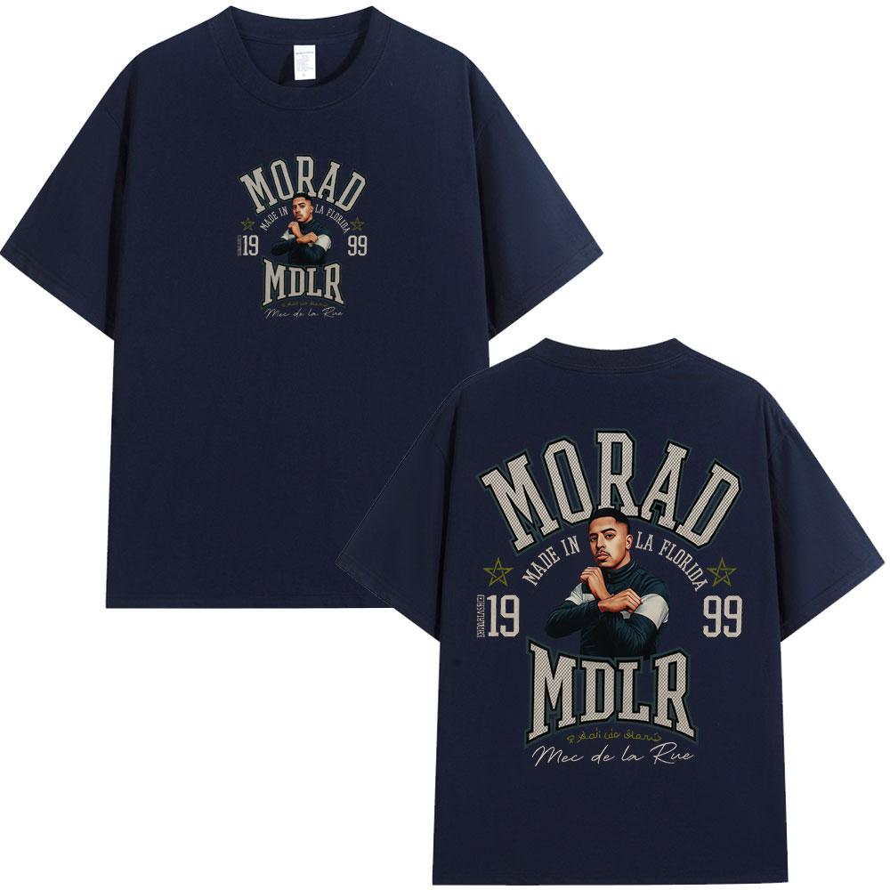 Rapper Morad MDLR T-Shirt 2026 Sommer Herren Hip Hop Retro Mode T-Shirt Lässig Baumwolle Oversized Rundhals T-Shirt Street Y2K