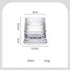 255 ML Whiskey Glass Design Niche Transparent Wine Glass Household Heat-resistant Rotatable Beer Cup Party Drinkware