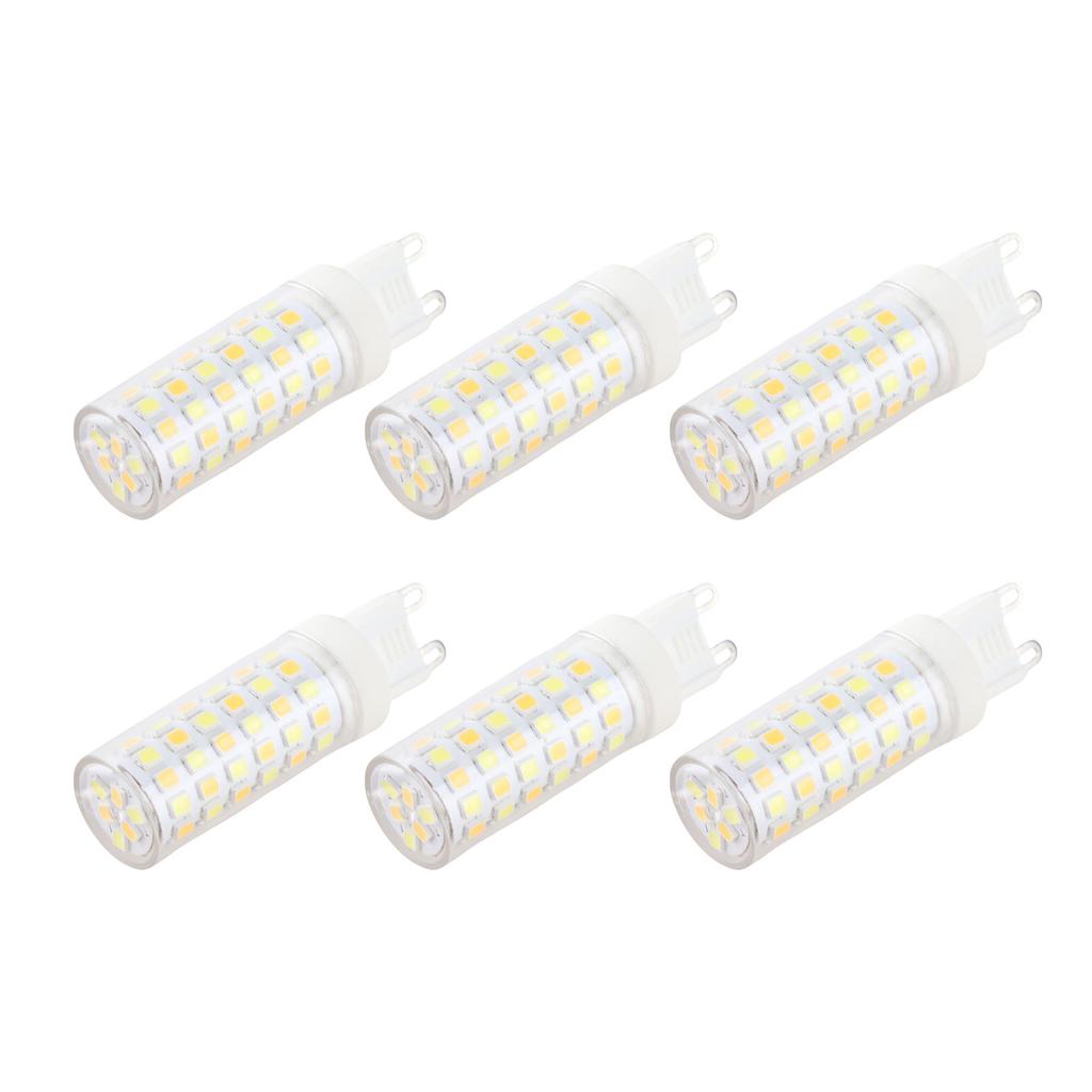 6PCS 77LED G9 Light Bulb 9W Small Ceiling Lamp Bulb 3 Light Color Wall Lamp Bulb for Home