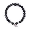 Jbans Classic Onyx Surgical Steel Ball Mix Gemstone Bracelet (Y2101-Ac033_Bk)