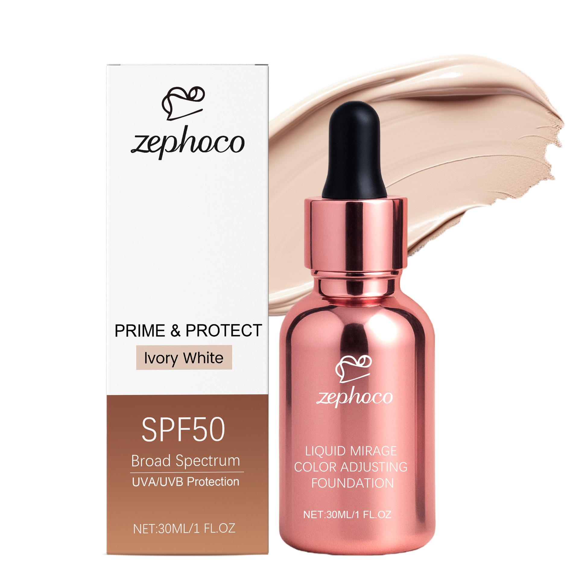 ZEPHOCO Ivory White Color-Changing Lightweight Moisturizing Long-Lasting Foundation