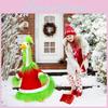 Holiday Santa Lawn Figurine With Soft Velvet Material For Festive Garden Decor