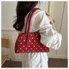 Fashion Large Capacity Shoulder Bags Zipper Polka Dot Bowling Bag Underarm Bags Women